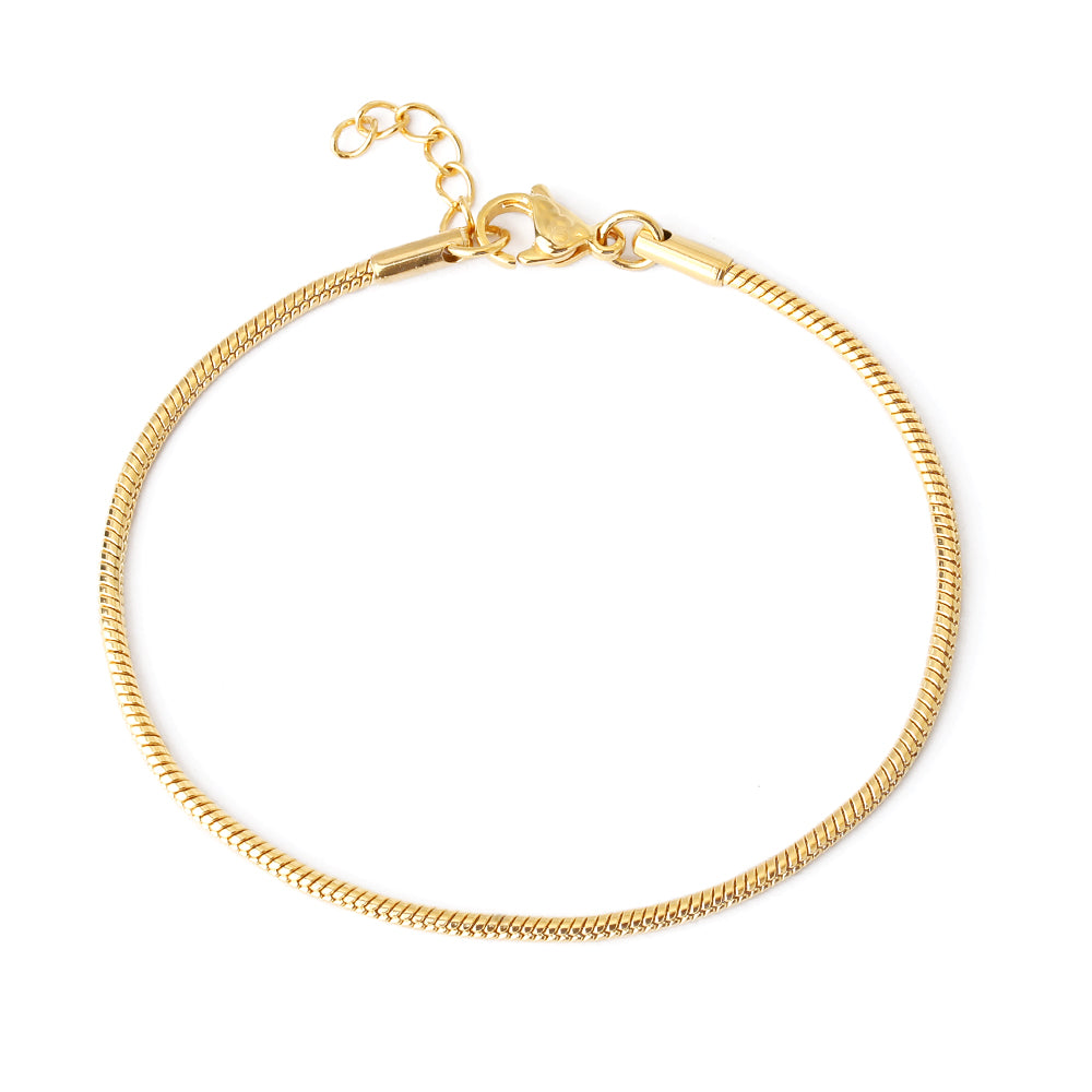 Round Snake Bracelet (18K Gold)