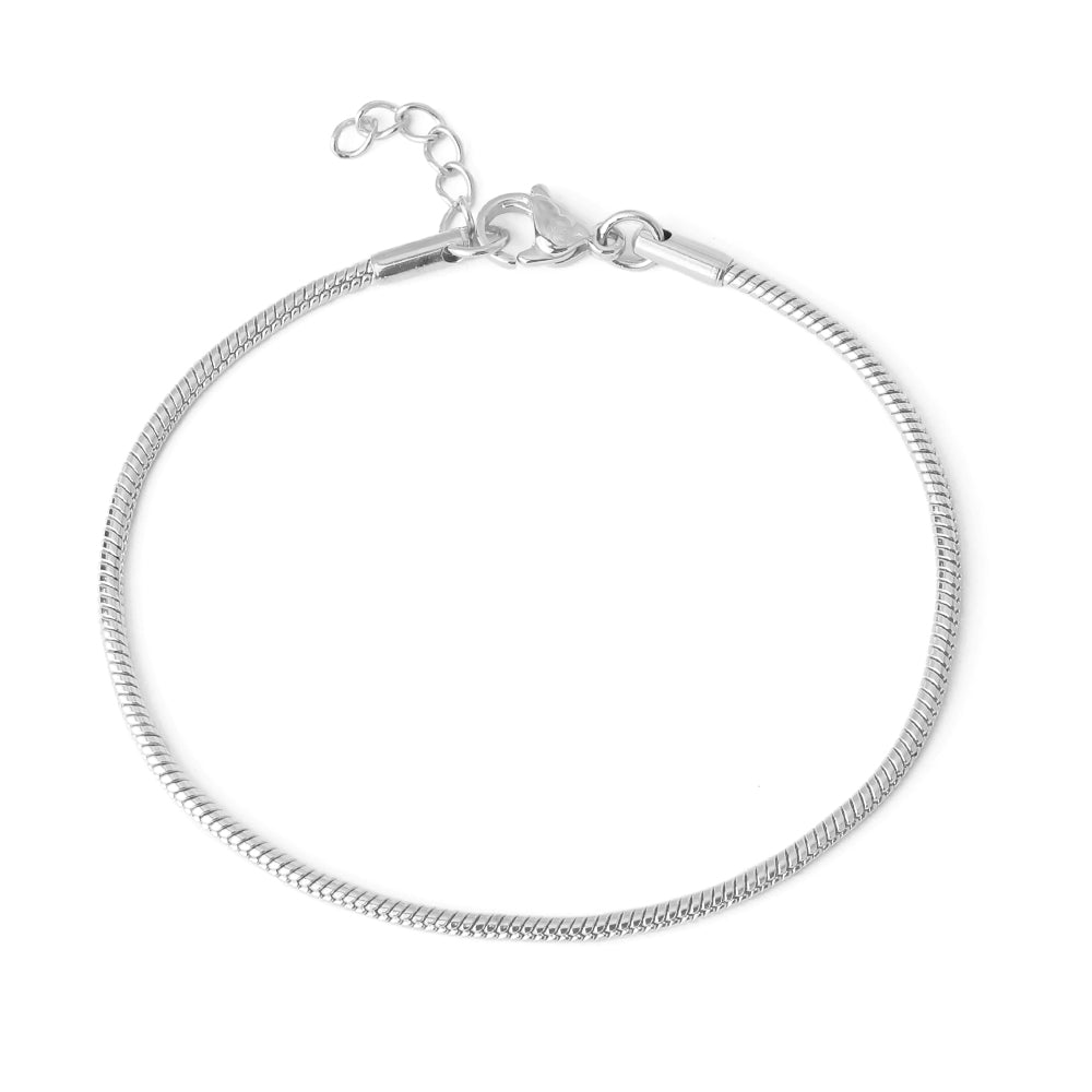 Round Snake Bracelet Silver