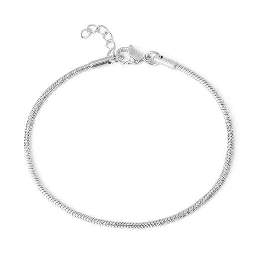 Round Snake Bracelet Silver