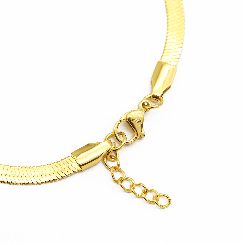 Flat Snake Bracelet (18K Gold)